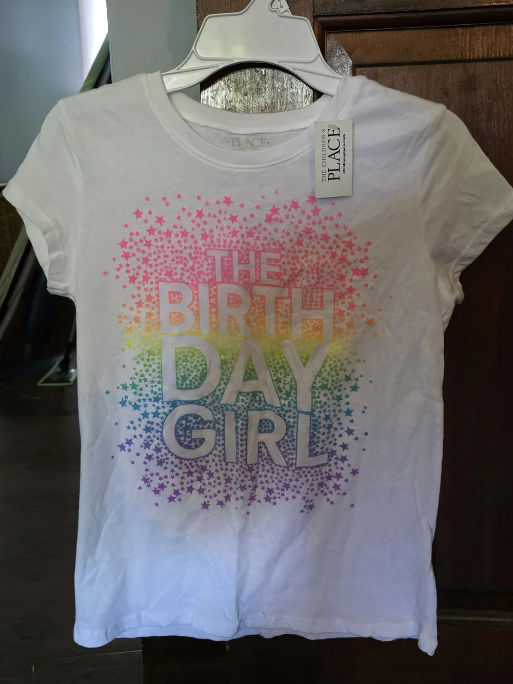 The Children's Place White Rainbow Star 'Birthday Girl' Tee